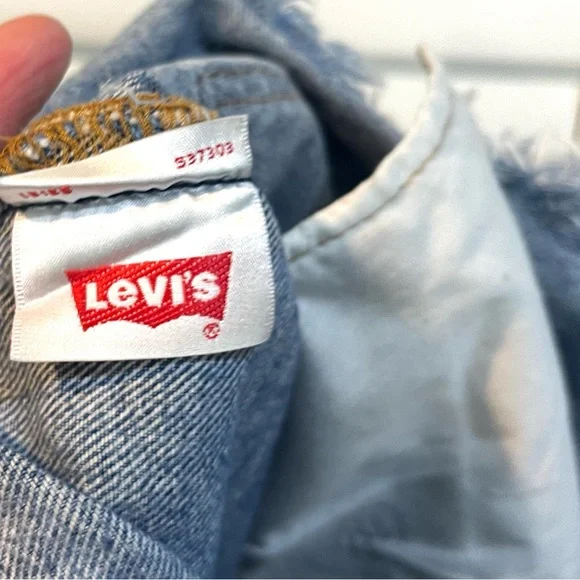 Levi's 501 Raw Edge Button Fly Jean Shorts Size 27 - Picture 5 of 9